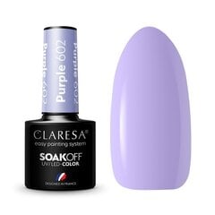 Стойкий гибридный гель лак для ногтей CLARESA PURPLE 602, 5 г цена и информация | Лаки для ногтей, укрепители для ногтей | kaup24.ee