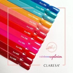 Стойкий гибридный гель лак для ногтей CLARESA RED 425, 5 г цена и информация | Лаки для ногтей, укрепители для ногтей | kaup24.ee