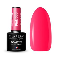 Стойкий гибридный гель лак для ногтей CLARESA PINK 530, 5 г цена и информация | Лаки для ногтей, укрепители для ногтей | kaup24.ee