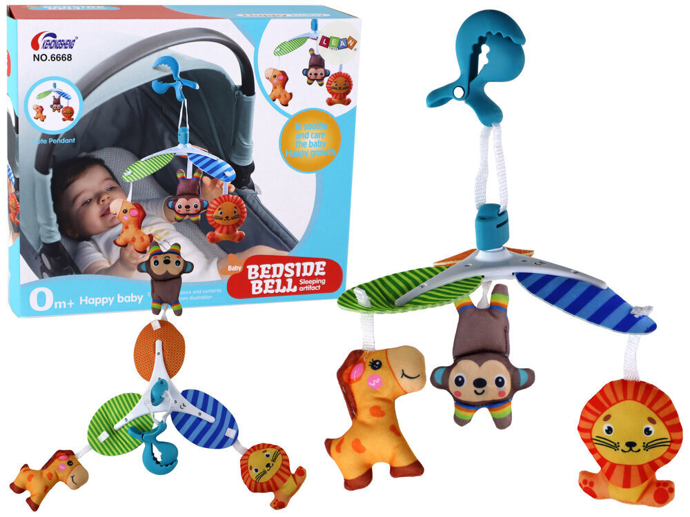 Klassikaline beebikarussell koos loomadega Lean Toys hind ja info | Imikute mänguasjad | kaup24.ee