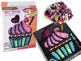 Helmeste komplekt Sweet Cupcake Lean Toys hind ja info | Ehete valmistamine, helmestamine | kaup24.ee