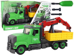 Kokkupandav veoauto koos kraanaga Lean Toys hind ja info | Poiste mänguasjad | kaup24.ee