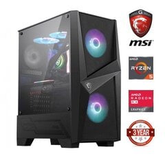 Gamer Ryzen 5 5600G 8GB 256GB SSD NVME 1TB HDD RX5700 XT NoOS Стационарный компьютер цена и информация | Стационарные компьютеры | kaup24.ee