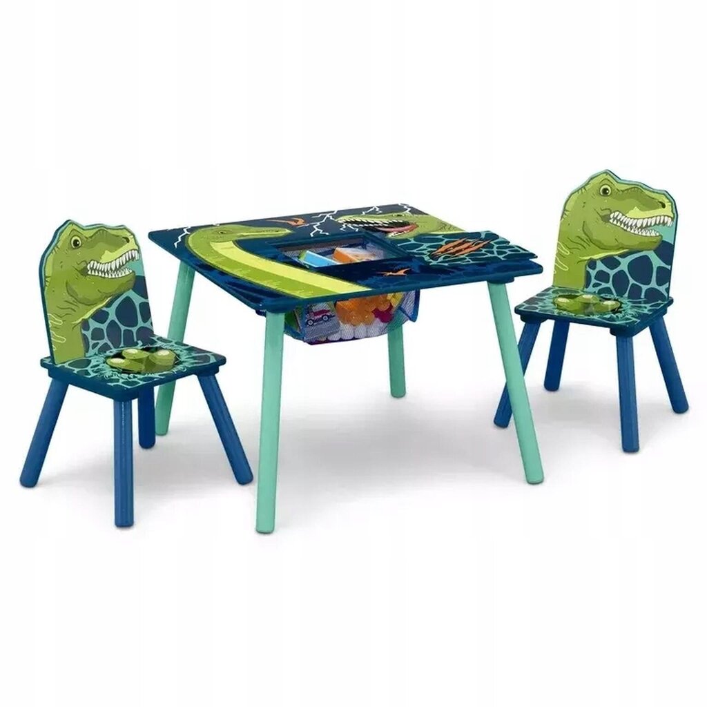 Laste laua ja toolide komplekt, dinosaurused цена и информация | Laste lauad ja toolid | kaup24.ee
