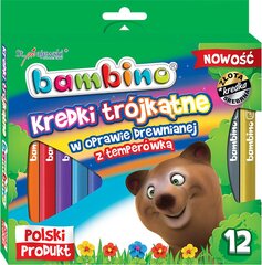 Pliiatsid teritajaga Bambino, 12 tk цена и информация | Принадлежности для рисования, лепки | kaup24.ee