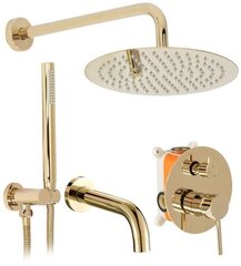 Peidetud vanni-dušikomplekt REA Lungo, Gold, + Box hind ja info | Komplektid ja dušipaneelid | kaup24.ee