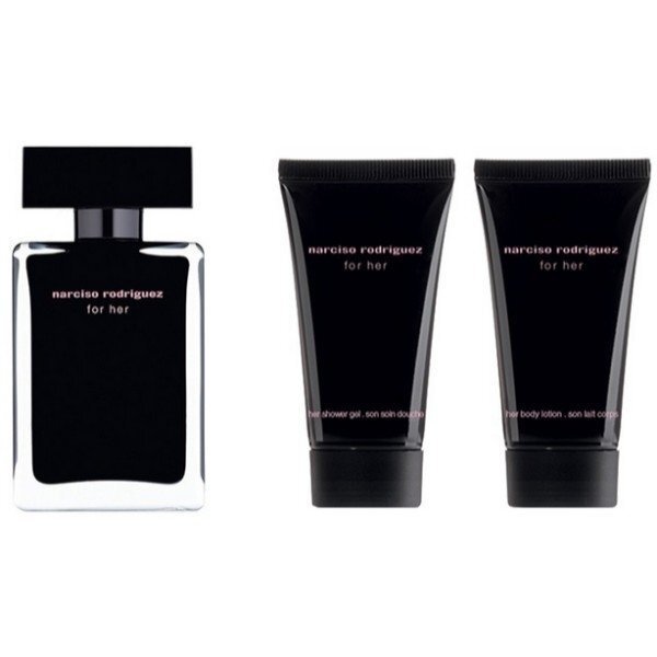 Komplekt Narciso Rodriguez For Her: EDT naistele 50 ml + ihupiim 50 ml + dušigeel 50 ml hind ja info | Naiste parfüümid | kaup24.ee