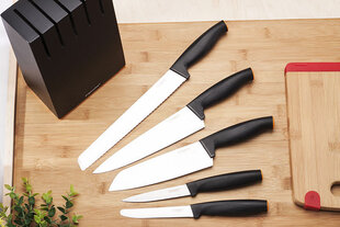Fiskars Functional Form основание для пяти ножей, черный цена и информация | Ножи и аксессуары для них | kaup24.ee