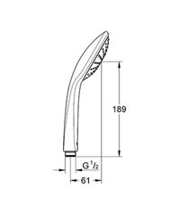 GROHE Euphoria Mono käsidušš, 27265000 hind ja info | Segistid ja lisatarvikud | kaup24.ee