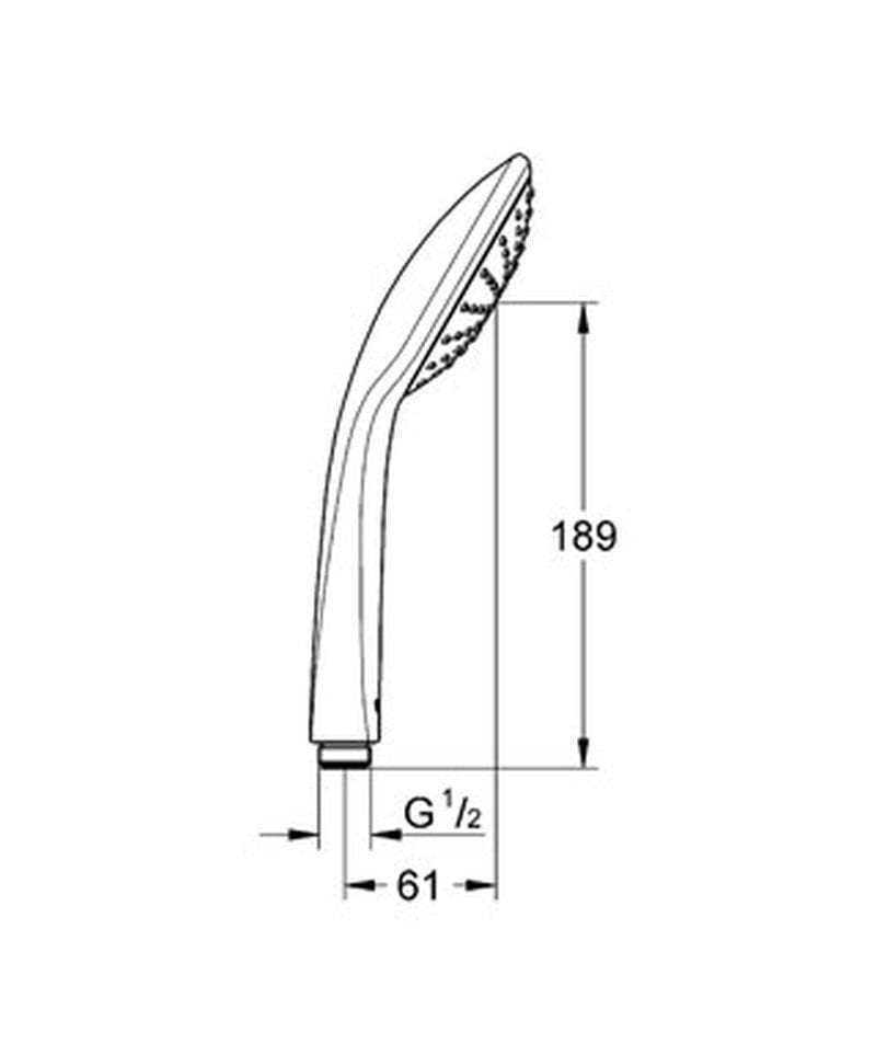 GROHE Euphoria Mono käsidušš, 27265000 hind ja info | Segistid ja lisatarvikud | kaup24.ee