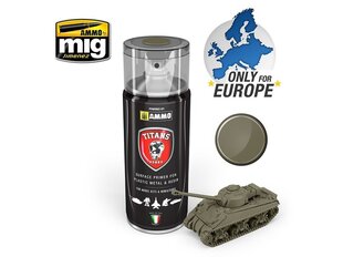 TITANS HOBBY - U.S. OLIVE DRAB MATT PRIMER (грунтовка) 400ml, 120 цена и информация | Принадлежности для рисования, лепки | kaup24.ee