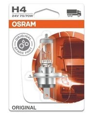 Автомобильная лампочка Osram Original H4, 24 В, 1 шт.   цена и информация | Автомобильная ксеноновая лампа D2R 6000К (Китай) | kaup24.ee