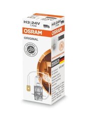 Автомобильная лампочка Osram Original H 3, 24 В, 1 шт. цена и информация | Автомобильная ксеноновая лампа D2R 6000К (Китай) | kaup24.ee