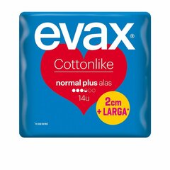 Hügieenisidemed Evax Cotton Like Plus, 14 tk hind ja info | Tampoonid, hügieenisidemed, menstruaalanumad | kaup24.ee
