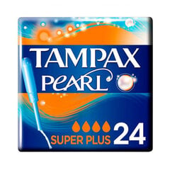 Tampoonid Pearl Super Plus Tampax, 24 tk цена и информация | Тампоны, гигиенические прокладки для критических дней, ежедневные прокладки | kaup24.ee