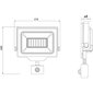 Avide LED-välisprožektor 50W liikumisanduriga цена и информация | Aia- ja õuevalgustid | kaup24.ee