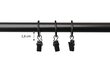 Single metal curtain rod 19 mm OLIMP, 300 cm, painted black hind ja info | Kardinapuud | kaup24.ee