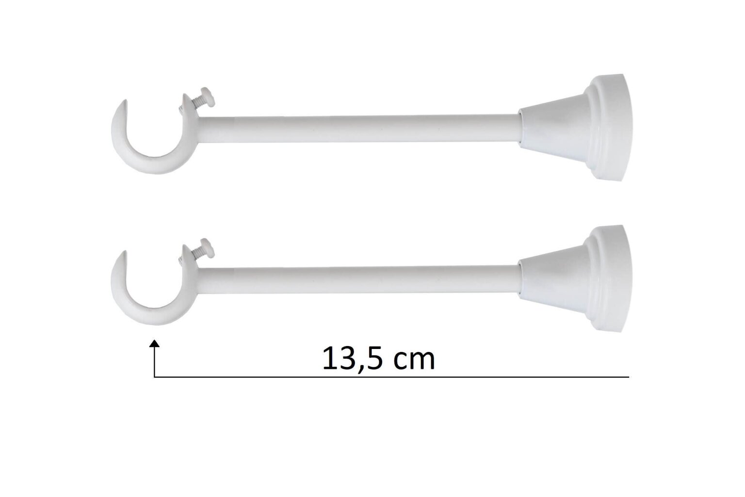 Single metal curtain rod 19 mm OLIMP, 400 cm, white painted hind ja info | Kardinapuud | kaup24.ee