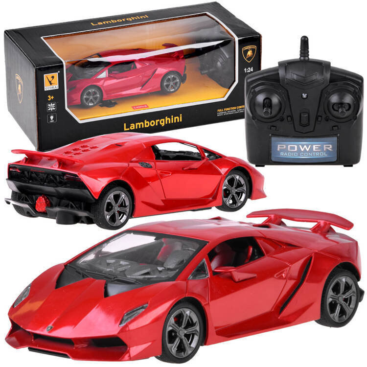Punane Lamborghini puldiga auto цена и информация | Poiste mänguasjad | kaup24.ee