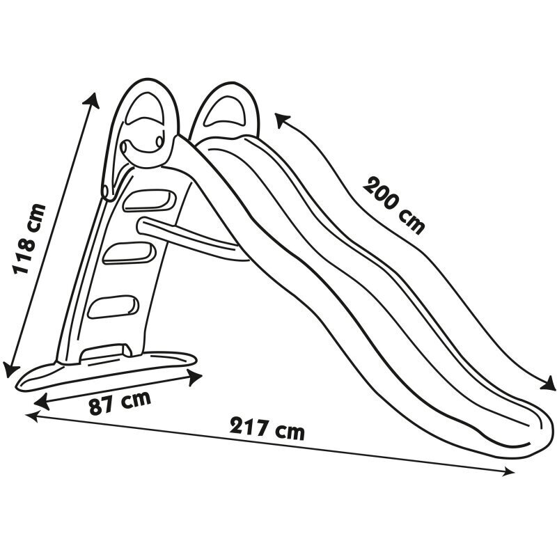 Liumägi Slide Smoby Wave Slide Funny II Solo, 200 cm, kollane цена и информация | Liumäed, Pikleri kolmnurgad | kaup24.ee