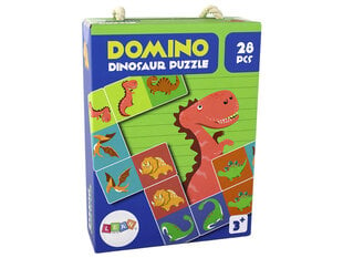 Kahepoolne doomino Lean Toys Dinosaurs, 28 tk цена и информация | Настольные игры, головоломки | kaup24.ee