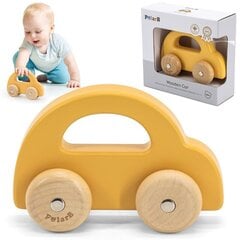 Деревянный раздвижной автомобиль VIGA PolarB, желтый цена и информация | Игрушки для малышей | kaup24.ee