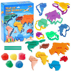 Образовательный пластиковый набор - карта мира Jokomisiada, 20 ч. цена и информация | Развивающие игрушки | kaup24.ee