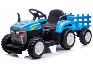 Электрический трактор с прицепом, синий цена и информация | Электромобили для детей | kaup24.ee