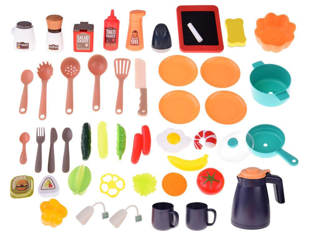 Laste kööginurk koos tarvikutega, 49 tk цена и информация | Tüdrukute mänguasjad | kaup24.ee
