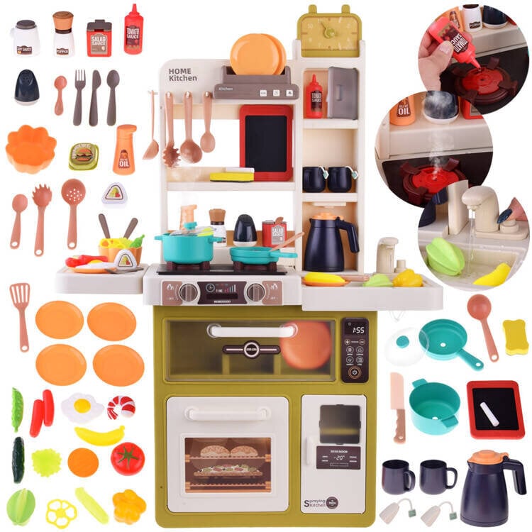 Laste kööginurk koos tarvikutega, 49 tk hind ja info | Tüdrukute mänguasjad | kaup24.ee