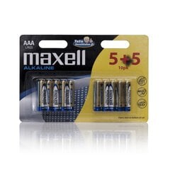 Patareid Maxell Alkaline LR3(AAA) (5+5) tk pakis hind ja info | MAXELL Sanitaartehnika, remont, küte | kaup24.ee