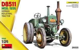 Liimitav mudel MiniArt 24005 German Industrial Tractor D8511 Mod. 1936 1/24 hind ja info | Liimitavad mudelid | kaup24.ee