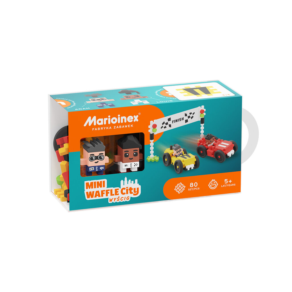 Konstruktor Marioinex Mini Waffle Race, 80 tk hind ja info | Klotsid ja konstruktorid | kaup24.ee