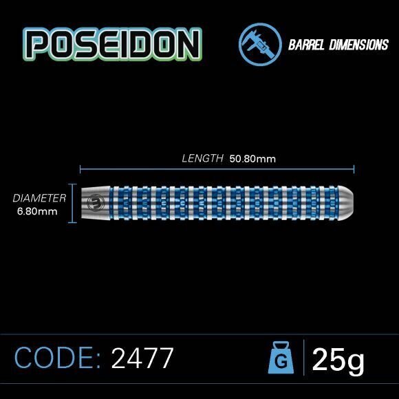 Nooled Winmau Poseidon, sinine, 25 g hind ja info | Noolemängud | kaup24.ee