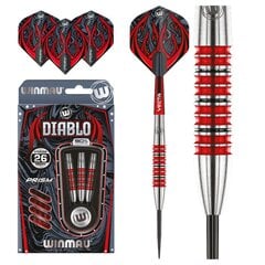 Nooled Winmau Diablo, punane/hõbedane värv, 26 g. цена и информация | Дартс | kaup24.ee