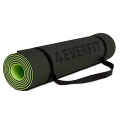 Фитнес-коврик Deft Sport из TPE, 183 x 61 см, черный и зеленый цена и информация | Коврики для йоги, фитнеса | kaup24.ee