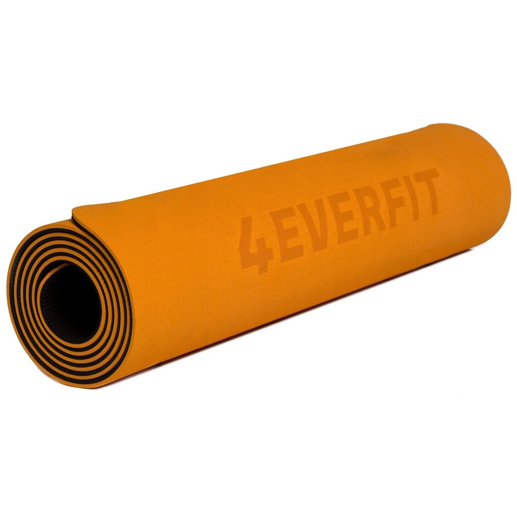 Joogamatt Deft Sport TPE, 183 x 61 cm must ja oranž hind ja info | Joogamatid | kaup24.ee