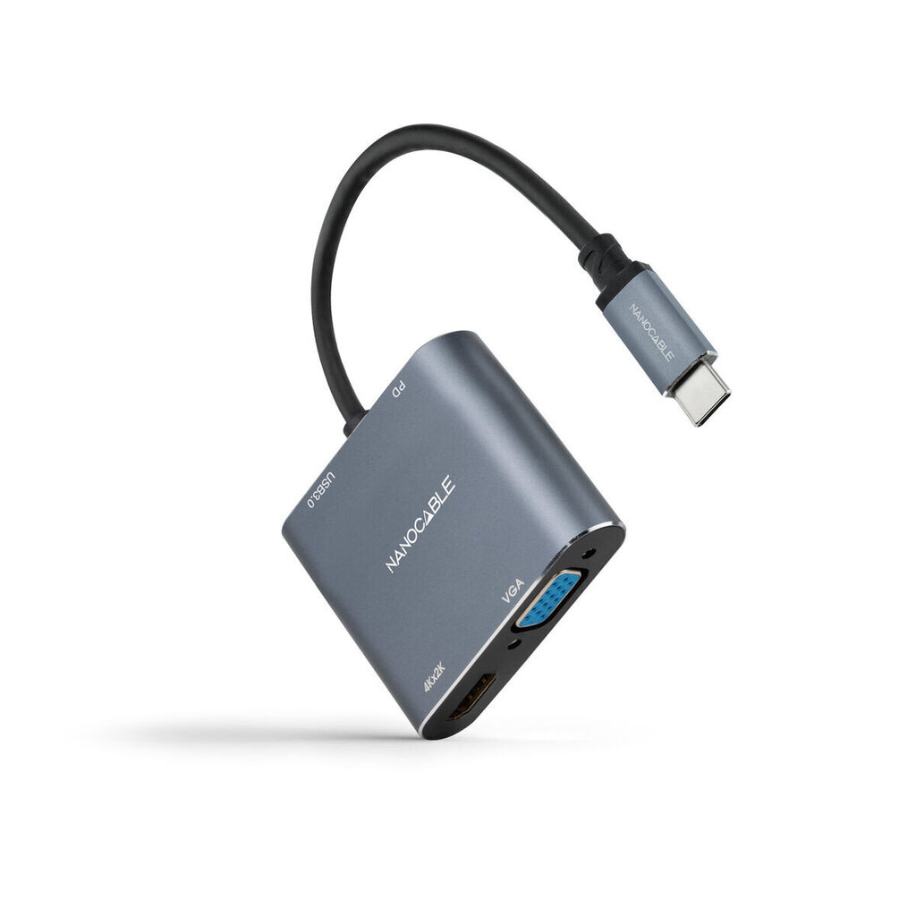 USB C-HDMI Adapter Nanocable 10.16.4304 Hall 4K Ultra HD 15 cm цена и информация | USB jagajad, adapterid | kaup24.ee