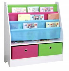 Детский книжный шкаф, цветной цена и информация | Полки для книг и игрушек | kaup24.ee