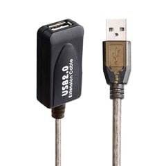 USB kaabel Ewent EW1024 25 m Must цена и информация | Кабели для телефонов | kaup24.ee