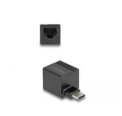 USB-RJ45 Võrguadapter Delock 66462 Gigabit Ethernet Must hind ja info | USB jagajad, adapterid | kaup24.ee