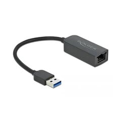 USB-RJ45 Võrguadapter Delock 66646 2,5 Gigabit Ethernet Must цена и информация | Адаптеры и USB-hub | kaup24.ee