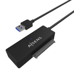 USB-Sata kõvaketta adapter Aisens ASE-35A01B Must цена и информация | Адаптеры и USB-hub | kaup24.ee