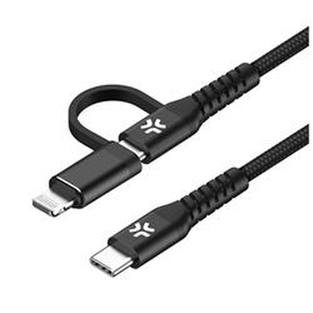 USB-C-kaabel Celly USBC2IN1BK 2 m Must цена и информация | Mobiiltelefonide kaablid | kaup24.ee