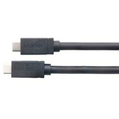 USB-C-kaabel Kramer Electronics 96-0235103 1 m Must hind ja info | Mobiiltelefonide kaablid | kaup24.ee