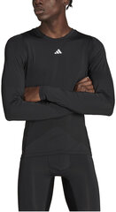 Футболка Adidas Techfit Aeroready Long Black HP0626 HP0626/XL, черная цена и информация | Мужская спортивная одежда | kaup24.ee