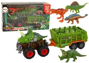 Dinosauruste komplekt auto ja haagisega Dino Hunter цена и информация | Игрушки для мальчиков | kaup24.ee