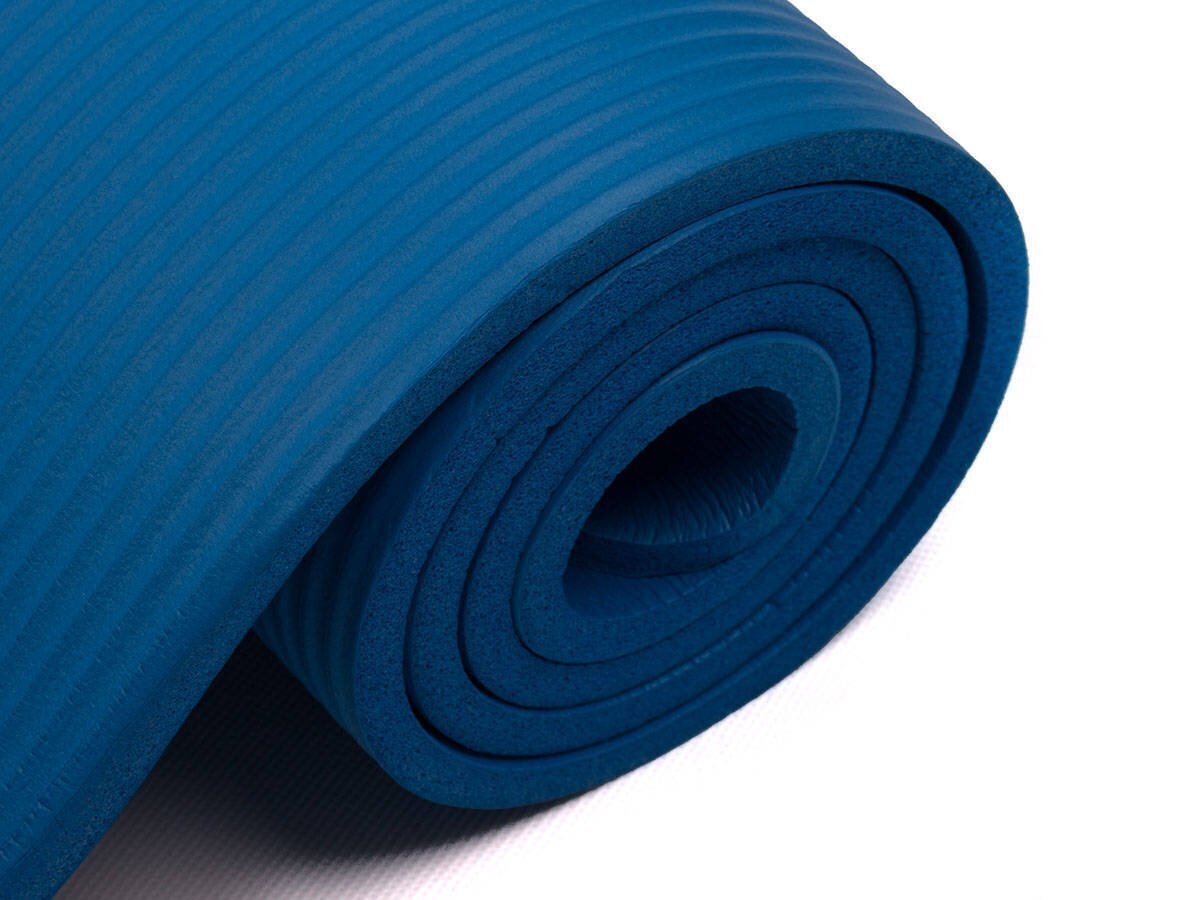 Treeningmatt NBR Exercise Mat, 180x60x1,0 cm, sinine hind ja info | Joogamatid | kaup24.ee