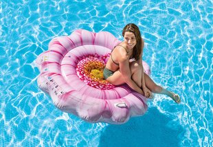 Täispuhutav voodi/parv Intex Pink Daisy Flower, 142 cm цена и информация | Надувные и пляжные товары | kaup24.ee