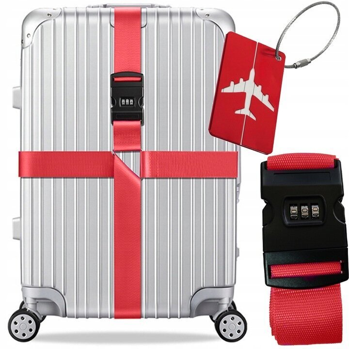 Turvavöö reisikohvrile, punane hind ja info | Kohvrid, reisikotid | kaup24.ee